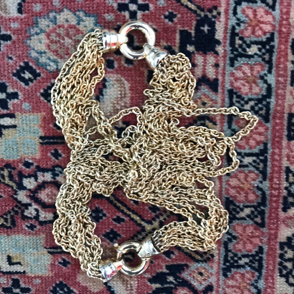 Heavy Gold Chain Necklace Decorative Clasps